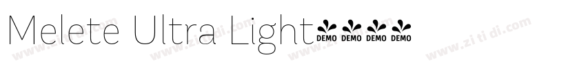 Melete Ultra Light字体转换